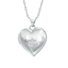 Thumbnail Image 1 of Previously Owned - Diamond Accent Heart Locket in Sterling Silver