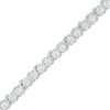 Thumbnail Image 1 of Previously Owned - Lab-Created White Sapphire "S" Tennis Bracelet in Sterling Silver - 7.25"