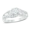 Thumbnail Image 1 of Previously Owned - 1 CT. T.W. Diamond Three Stone Swirl Engagement Ring in 14K White Gold