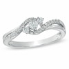 Thumbnail Image 1 of Previously Owned - 1/4 CT. T.W. Diamond Bypass Promise Ring in 10K White Gold