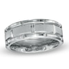 Thumbnail Image 1 of Previously Owned - Men's 8.0mm Comfort-Fit Etched Wedding Band in Tungsten Carbide