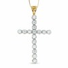 Thumbnail Image 1 of Previously Owned - 1 CT. T.W. Diamond Cross Pendant in 10K Gold