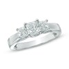 Thumbnail Image 1 of Previously Owned - 1 CT. T.W. Princess-Cut Diamond Three Stone Ring in 14K White Gold