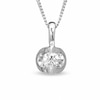 Thumbnail Image 1 of Previously Owned - 1/10 CT. Diamond Solitaire Pendant in 14K White Gold (I/I2) - 17"