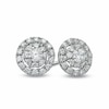 Thumbnail Image 1 of Previously Owned - 1/2 CT. T.W. Diamond Double Frame Stud Earrings in 10K White Gold