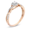 Thumbnail Image 2 of Previously Owned - 1/4 CT. T.W. Diamond Entwined Promise Ring in 10K Rose Gold