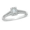Previously Owned - 1/5 CT. T.W. Baguette Diamond Frame Promise Ring in 10K White Gold