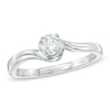 Thumbnail Image 0 of Previously Owned - 1/2 CT. T.W. Diamond Swirl Engagement Ring in 14K White Gold