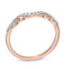 Previously Owned - 1/8 CT. T.W. Diamond Ribbon Wrapped Contour Wedding Band in 14K Rose Gold