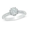 Thumbnail Image 0 of Previously Owned - 1/2 CT. T.W. Diamond Flower Engagement Ring in 10K White Gold