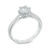 Thumbnail Image 1 of Previously Owned - 1/2 CT. T.W. Diamond Flower Engagement Ring in 10K White Gold
