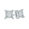 Thumbnail Image 0 of Previously Owned - 1/4 CT. T.W. Princess-Cut Diamond Solitaire Stud Earrings in Sterling Silver