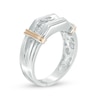Thumbnail Image 2 of Previously Owned - Men's 1/2 CT. T.W. Diamond Five Stone Comfort Fit Anniversary Band in 10K Two-Tone Gold