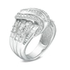 Thumbnail Image 2 of Previously Owned - 2 CT. T.W. Baguette and Round Diamond Knot Ring in 10K White Gold