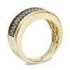 Thumbnail Image 1 of Previously Owned - Men's 1 CT. T.W. Brown and Black Diamond Multi-Row Band in 10K Gold