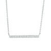 Thumbnail Image 1 of Previously Owned - 1/4 CT. T.W. Diamond Horizontal Bar Necklace in 10K White Gold - 16.87"
