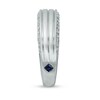 Thumbnail Image 3 of Previously Owned - Vera Wang Men's 1/2 CT. T.W. Diamond Edge Grooved Wedding Band in 14K White Gold