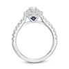 Thumbnail Image 3 of Previously Owned - Vera Wang Love Collection 3/4 CT. T.W. Oval Diamond Frame Tiered Engagement Ring in 14K White Gold