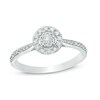 Thumbnail Image 1 of Previously Owned - 1/3 CT. T.W. Composite Diamond Double Frame Engagement Ring in 10K White Gold