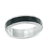 Thumbnail Image 1 of Previously Owned - 6.0mm Black IP and Satin Edge Wedding Band in Tantalum