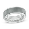 Thumbnail Image 0 of Previously Owned - Men's 8.0mm Grey IP and Satin Edge Wedding Band in Tantalum
