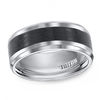 Thumbnail Image 1 of Previously Owned - Triton 9.0mm Comfort-Fit Black Ceramic Inlay Wedding Band in Tungsten