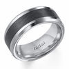 Thumbnail Image 2 of Previously Owned - Triton 9.0mm Comfort-Fit Black Ceramic Inlay Wedding Band in Tungsten