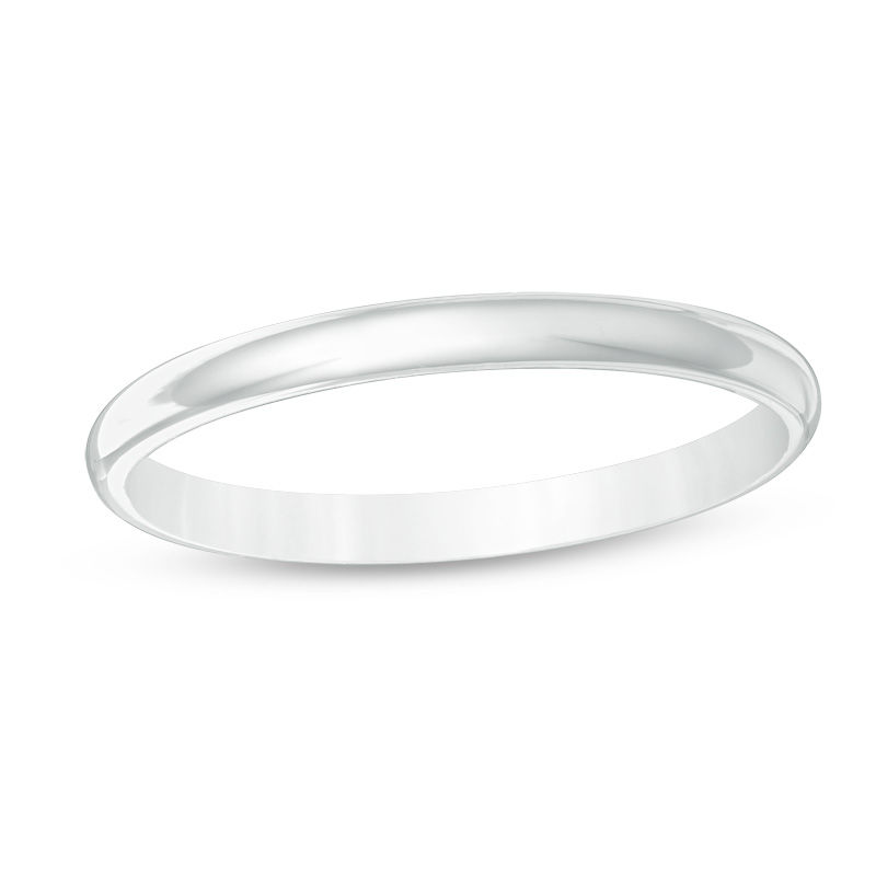 Previously Owned - Men's 2.0mm Comfort Fit Wedding Band in 14K White Gold