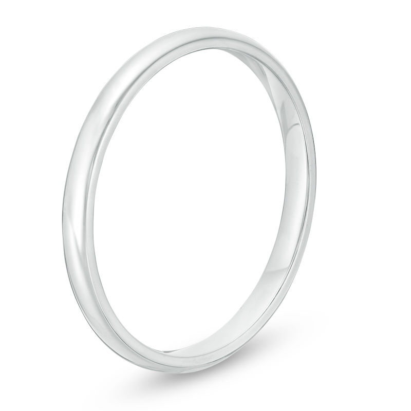 Previously Owned - Men's 2.0mm Comfort Fit Wedding Band in 14K White Gold