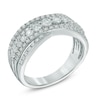 Thumbnail Image 1 of Previously Owned - 1/2 CT. T.W. Diamond Layered Anniversary Band in 10K White Gold