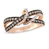 Thumbnail Image 1 of Previously Owned - Le Vian Chocolate Diamonds® 1/2 CT. T.W. Diamond center Loop Orbit Ring in 14K Strawberry Gold®