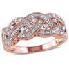 Thumbnail Image 1 of Previously Owned - 1/8 CT. T.W. Diamond Open Braid Ring in Sterling Silver with Rose Rhodium Plating