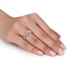 Thumbnail Image 3 of Previously Owned - 1/8 CT. T.W. Diamond Open Braid Ring in Sterling Silver with Rose Rhodium Plating