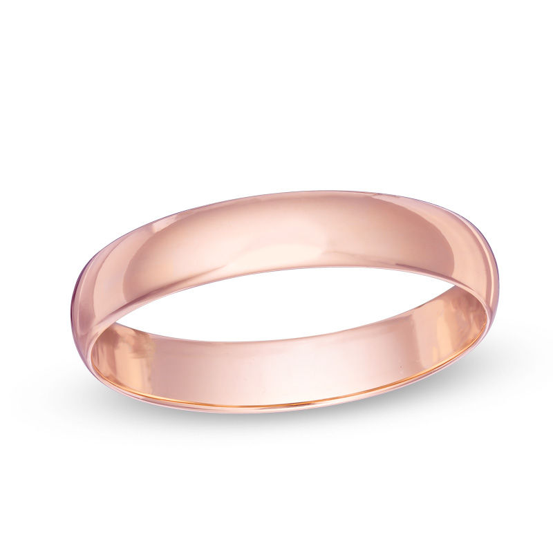 Previously Owned - Men's 4.0mm Wedding Band in 10K Rose Gold