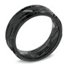 Thumbnail Image 2 of Previously Owned - 8.0mm Comfort-Fit Barber Pole Wedding Band in Black Tungsten