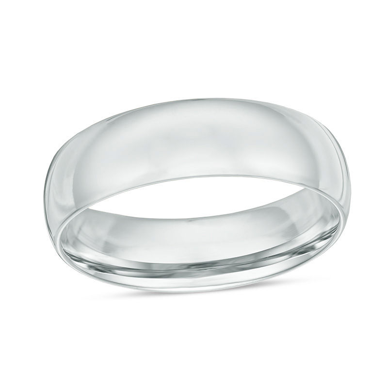 Previously Owned - Men's 6.0mm Comfort-Fit Wedding Band in 14K White Gold