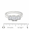 Thumbnail Image 3 of Previously Owned - 1-1/2 CT. T.W. Diamond Three Stone Ring in 14K White Gold