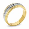 Thumbnail Image 2 of Previously Owned - 1/4 CT. T.W. Diamond Eleven Stone Ring in 14K Two-Tone Gold