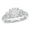 Previously Owned - 1 CT. T.W. Diamond Collar Engagement Ring in 14K White Gold