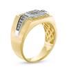 Thumbnail Image 1 of Previously Owned - Men's 5/8 CT. T.W. Enhanced Yellow and Champagne Square Composite Diamond Ring in 10K Gold