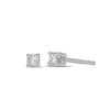 Thumbnail Image 0 of Previously Owned - 1/10 CT. T.W. Princess-Cut Diamond Solitaire Stud Earrings in 14K White Gold