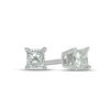 Thumbnail Image 0 of Previously Owned - 1/4 CT. T.W. Princess-Cut Diamond Solitaire Stud Earrings in 14K White Gold