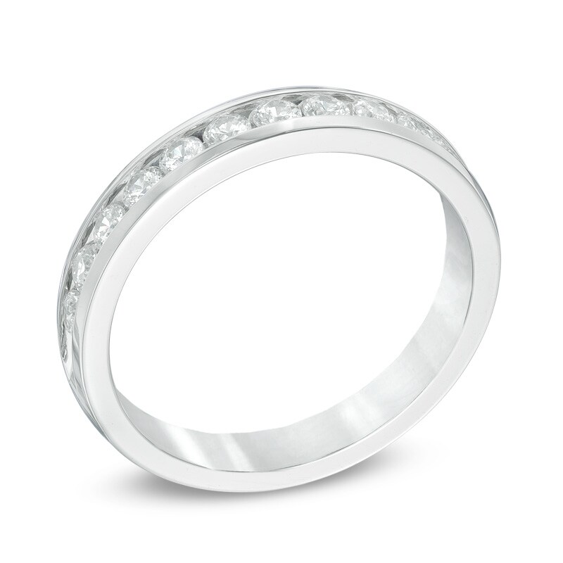 Previously Owned - 1/2 CT. T.W. Diamond Channel Band in 14K White Gold