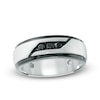 Thumbnail Image 0 of Previously Owned - Men's 1/4 CT. T.W. Black Diamond Band in Sterling Silver and Black Rhodium