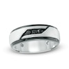 Thumbnail Image 1 of Previously Owned - Men's 1/4 CT. T.W. Black Diamond Band in Sterling Silver and Black Rhodium