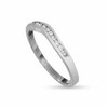 Thumbnail Image 2 of Previously Owned - 14K White Gold Contour Band with Diamond Accents