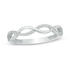 Thumbnail Image 1 of Previously Owned - 1/10 CT. T.W. Diamond Loose Braid Anniversary Band in 10K White Gold