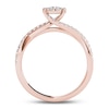 Thumbnail Image 3 of Previously Owned - 1/2 CT. T.W. Diamond Bypass Engagement Ring in 14K Rose Gold