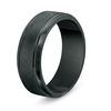 Thumbnail Image 2 of Previously Owned - 8.0mm Etched Black IP Comfort Fit Wedding Band in Tantalum