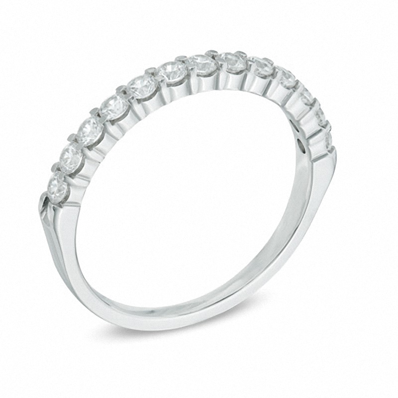 Main Image 2 of Previously Owned - 1/2 CT. T.W.  Diamond Band in 14K White Gold (I/SI2)